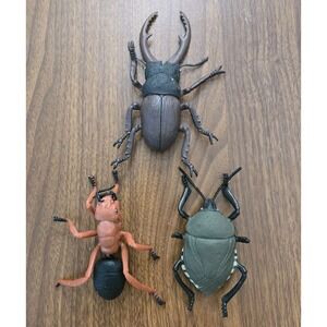 Beetle 6", Red Ant Carpenter 5", Beetle,‎ Weevil 5" Realistic Toy Rubber Replica